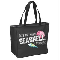 Just One More Seashell I Promise Beach Conch Collector Zip Tote Bag