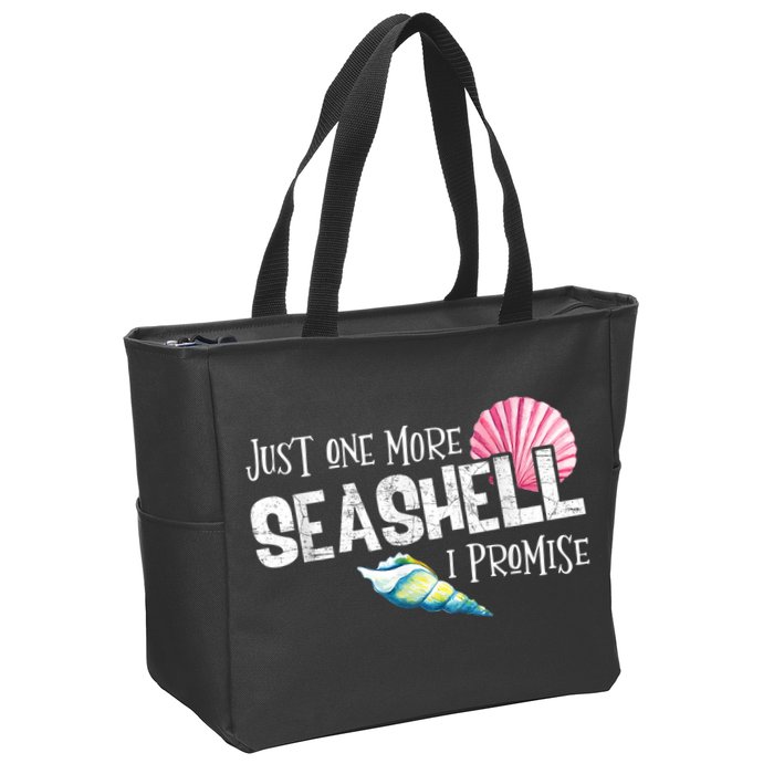 Just One More Seashell I Promise Beach Conch Collector Zip Tote Bag