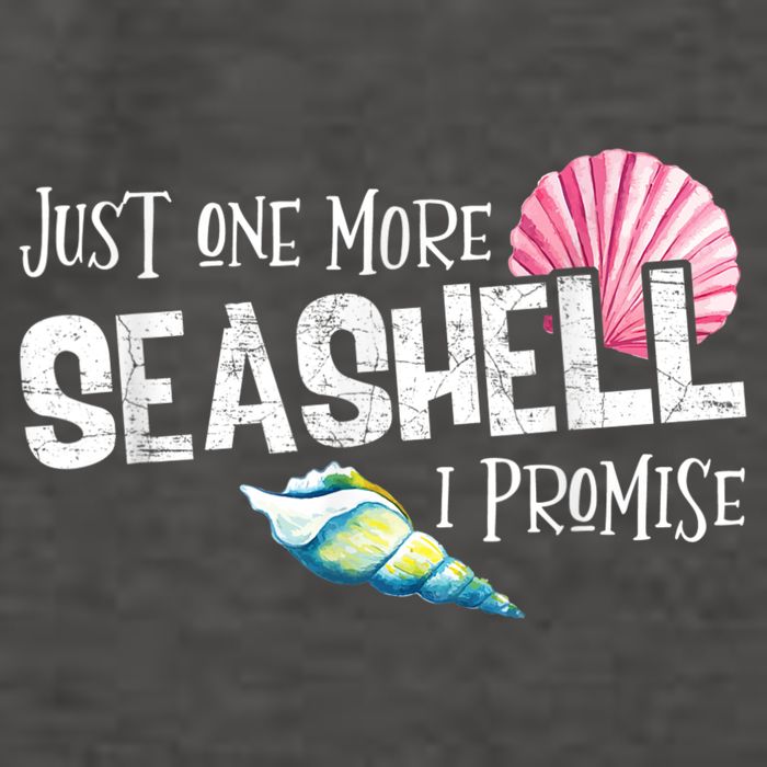 Just One More Seashell I Promise Beach Conch Collector Vector Backpack