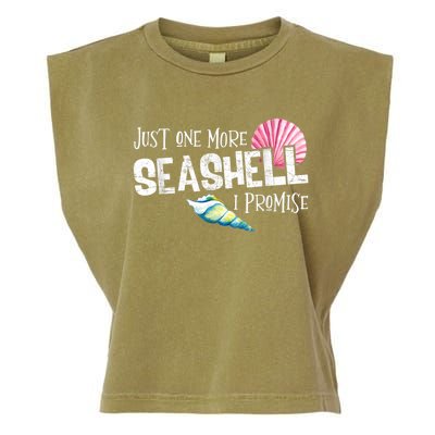 Just One More Seashell I Promise Beach Conch Collector Garment-Dyed Women's Muscle Tee