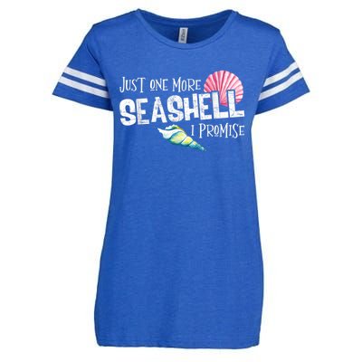 Just One More Seashell I Promise Beach Conch Collector Enza Ladies Jersey Football T-Shirt