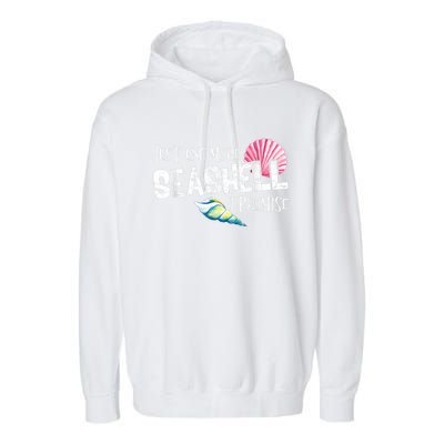 Just One More Seashell I Promise Beach Conch Collector Garment-Dyed Fleece Hoodie