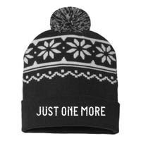 Just One More Drink Beer Drinkers Bourbon Whiskey Funny USA-Made Snowflake Beanie