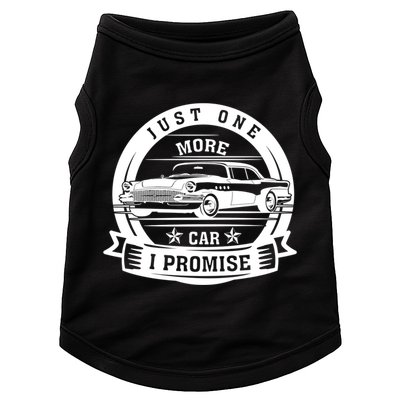 Just One More Car I Promise Vintage Classic Car Gift Doggie Tank