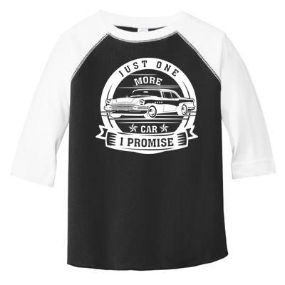 Just One More Car I Promise Vintage Classic Car Gift Toddler Fine Jersey T-Shirt