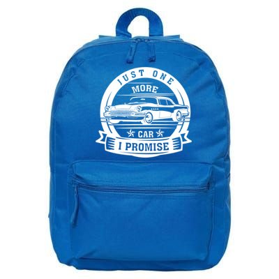 Just One More Car I Promise Vintage Classic Car Gift 16 in Basic Backpack