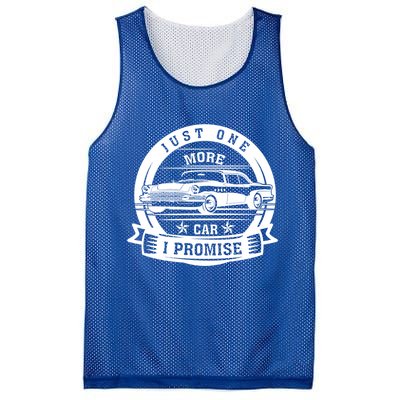 Just One More Car I Promise Vintage Classic Car Gift Mesh Reversible Basketball Jersey Tank