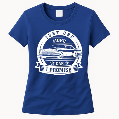 Just One More Car I Promise Vintage Classic Car Gift Womens T-Shirt