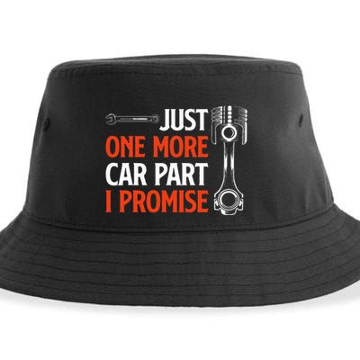 Just One More Car Part I Promise Car Enthusiast Gift Sustainable Bucket Hat