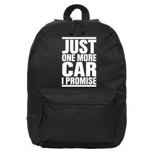 Just One More Car I Promise 16 in Basic Backpack