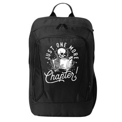 Just One More Chapter Skeleton Reader Reading Book Lover City Backpack