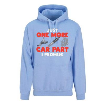 Just One More Car Part Promise Funny Auto Mechanic Unisex Surf Hoodie