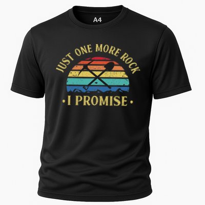 Just One More Rock I Promise Rock Collector Geologist Geode Cooling Performance Crew T-Shirt