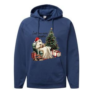 Just One More Chapter Reading Ghost Merry Christmas Performance Fleece Hoodie