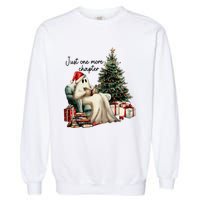 Just One More Chapter Reading Ghost Merry Christmas Garment-Dyed Sweatshirt