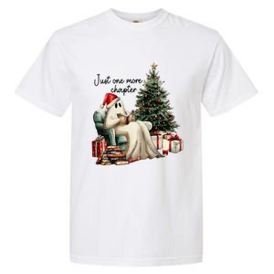 Just One More Chapter Reading Ghost Merry Christmas Garment-Dyed Heavyweight T-Shirt