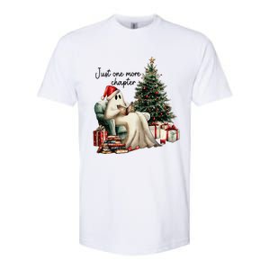 Just One More Chapter Reading Ghost Merry Christmas Softstyle CVC T-Shirt