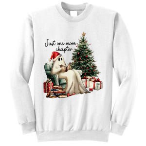 Just One More Chapter Reading Ghost Merry Christmas Sweatshirt