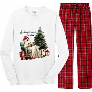 Just One More Chapter Reading Ghost Merry Christmas Long Sleeve Pajama Set