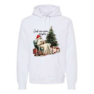 Just One More Chapter Reading Ghost Merry Christmas Premium Hoodie