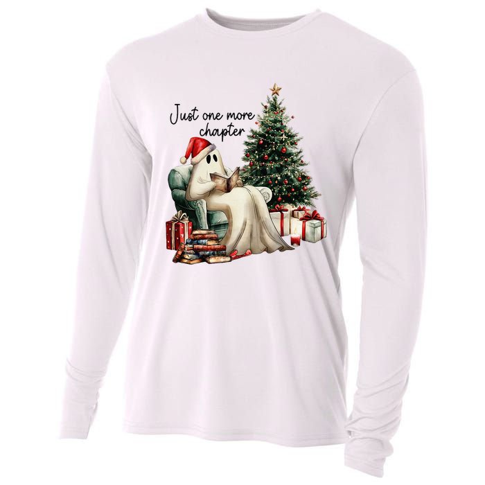 Just One More Chapter Reading Ghost Merry Christmas Cooling Performance Long Sleeve Crew