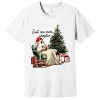 Just One More Chapter Reading Ghost Merry Christmas Premium T-Shirt