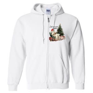 Just One More Chapter Reading Ghost Merry Christmas Full Zip Hoodie