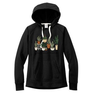 Just One More Plant Botanical Inspirational Cute Wildflower Gift Women's Fleece Hoodie