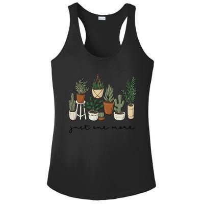 Just One More Plant Botanical Inspirational Cute Wildflower Gift Ladies PosiCharge Competitor Racerback Tank