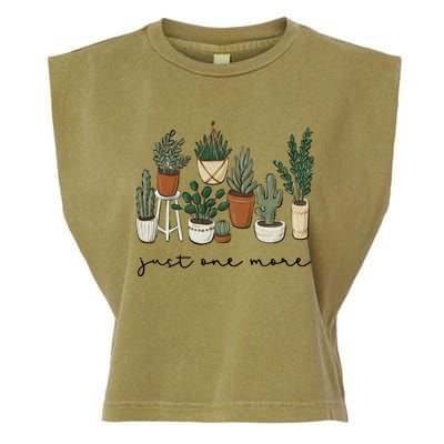 Just One More Plant Botanical Inspirational Cute Wildflower Gift Garment-Dyed Women's Muscle Tee