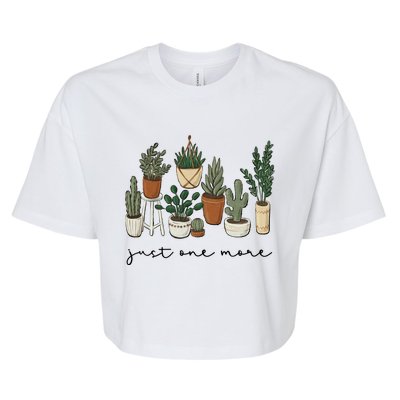 Just One More Plant Botanical Inspirational Cute Wildflower Gift Bella+Canvas Jersey Crop Tee