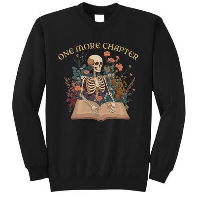 Just One More Chapter Skeleton Reading Book Lover Bookish Sweatshirt