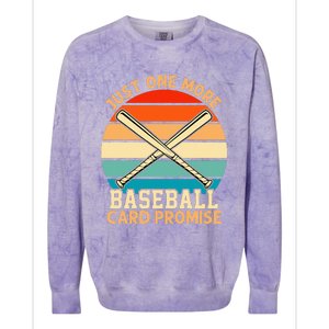 Just One More Baseball Card Promise Sports Trading Cards Colorblast Crewneck Sweatshirt