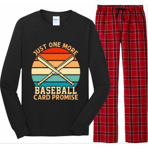 Just One More Baseball Card Promise Sports Trading Cards Long Sleeve Pajama Set