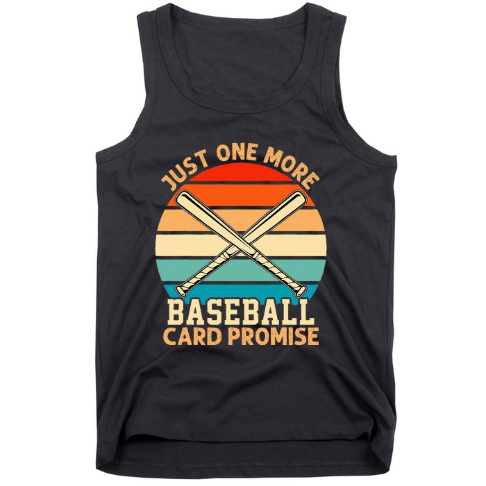 Just One More Baseball Card Promise Sports Trading Cards Tank Top