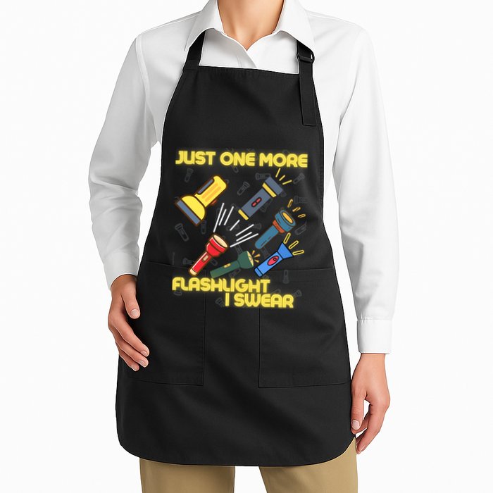 Just One More Flashlight Flashlight Collector Full-Length Apron With Pockets