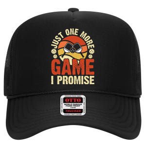 Just One More Game I Promise Pickleball High Crown Mesh Back Trucker Hat