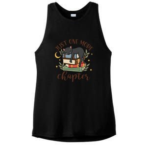 Just One More Chapter Black Cat Gift For Reading Books Ladies PosiCharge Tri-Blend Wicking Tank