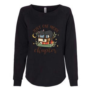 Just One More Chapter Black Cat Gift For Reading Books Womens California Wash Sweatshirt