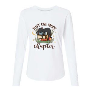 Just One More Chapter Black Cat Gift For Reading Books Womens Cotton Relaxed Long Sleeve T-Shirt