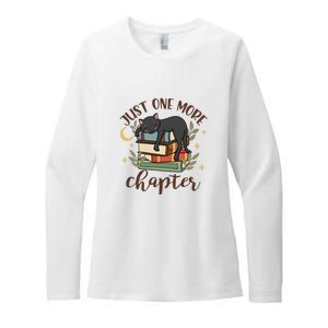 Just One More Chapter Black Cat Gift For Reading Books Womens CVC Long Sleeve Shirt