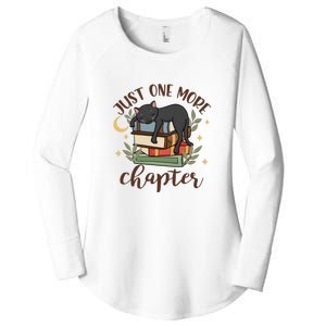 Just One More Chapter Black Cat Gift For Reading Books Women's Perfect Tri Tunic Long Sleeve Shirt