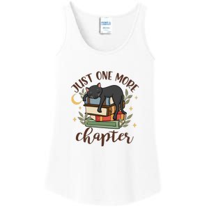 Just One More Chapter Black Cat Gift For Reading Books Ladies Essential Tank