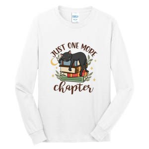 Just One More Chapter Black Cat Gift For Reading Books Tall Long Sleeve T-Shirt