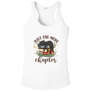 Just One More Chapter Black Cat Gift For Reading Books Ladies PosiCharge Competitor Racerback Tank