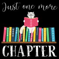 Just One More Chapter Cat Reading Book Bookworm Cat Hc 7-Panel Snapback Hat