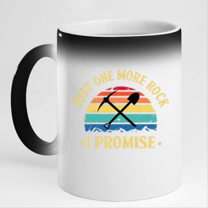 Just One More Rock I Promise Rock Collector Geologist Geode 11oz Black Color Changing Mug