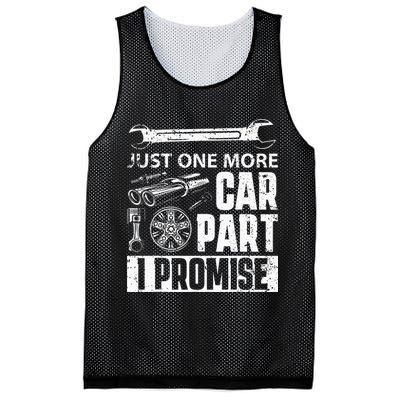 Just One More Car Part I Promise Car Enthusiast Mesh Reversible Basketball Jersey Tank