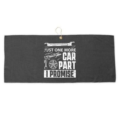 Just One More Car Part I Promise Car Enthusiast Large Microfiber Waffle Golf Towel