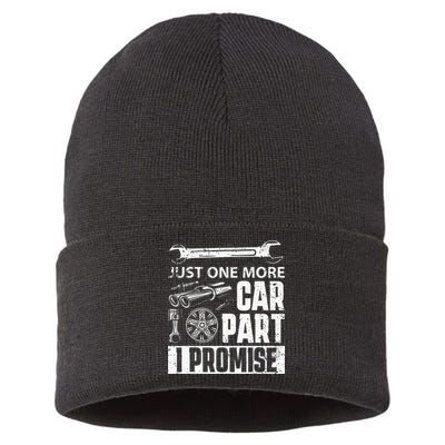 Just One More Car Part I Promise Car Enthusiast Sustainable Knit Beanie